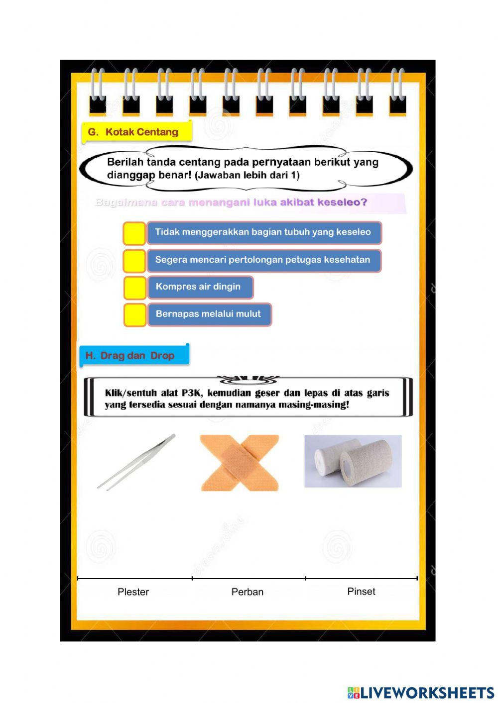 Latihan Soal Jenis dan Cara Menangani Cedera