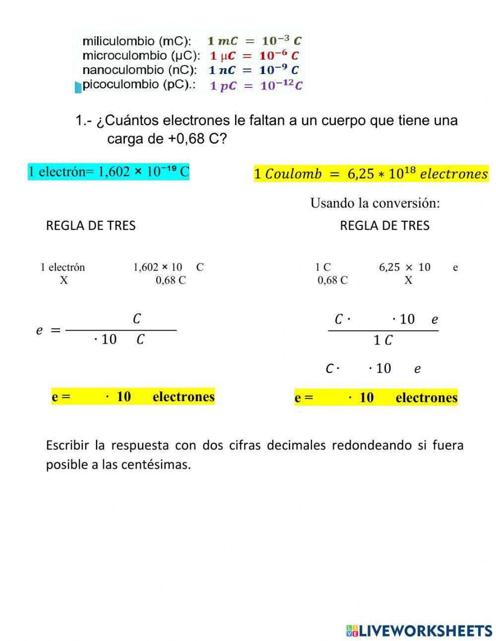 CARGAS ELÉCTRICAS. EJERCICIO SOBRE ELECTRIZACIÓN POR FRICCIÓN 2