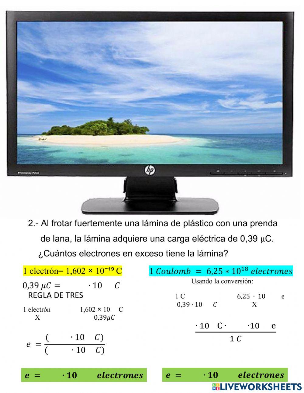 CARGAS ELÉCTRICAS. EJERCICIO SOBRE ELECTRIZACIÓN POR FRICCIÓN 2