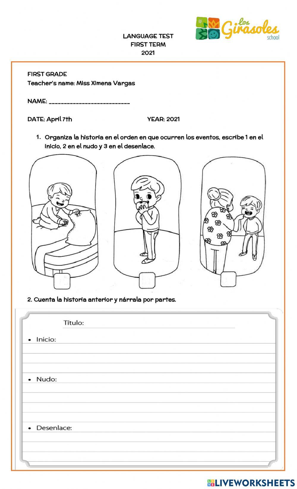 Language Test 1st Term