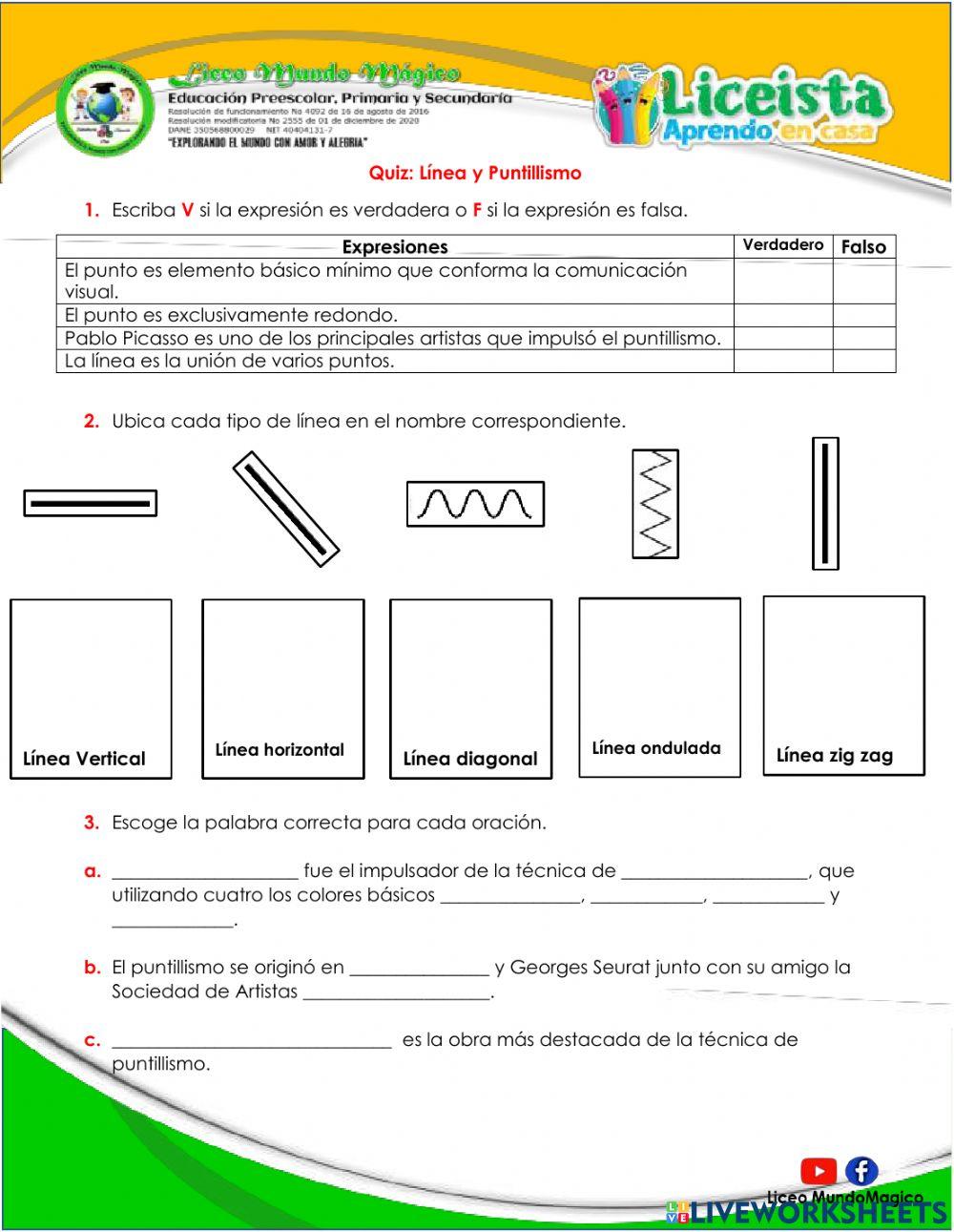 Puntillismo y líneas