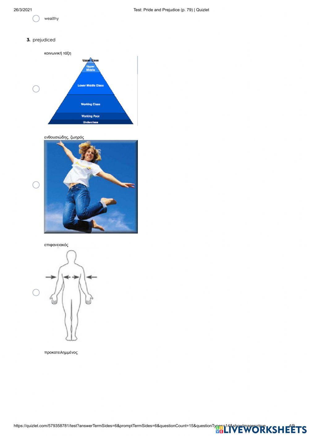 Pride and Prejudice, p. 79 Vocabulary Quiz (Quizlet)