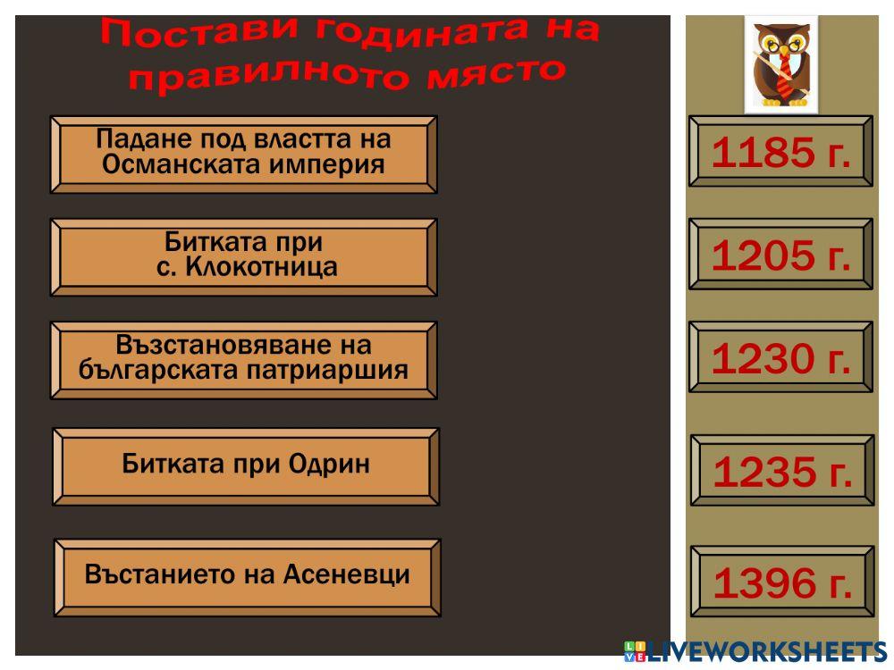 Събития в историята на България