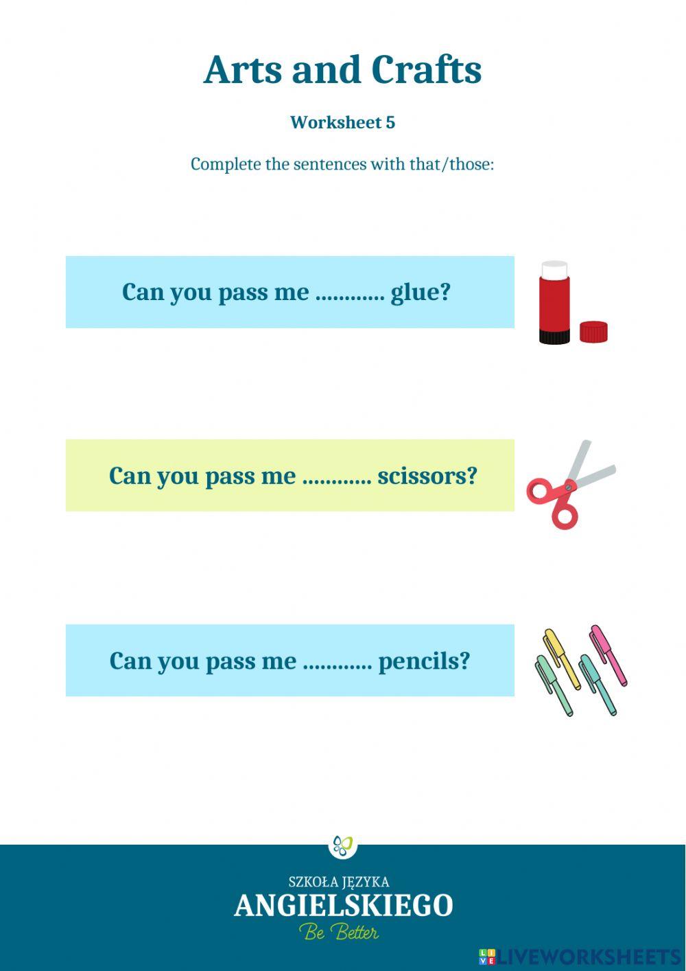 Arts and Crafts - Unit 8 - Worksheet 5 - BI2