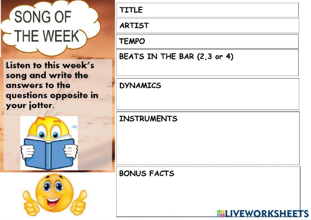 make-your-own-song-of-the-week-worksheet-live-worksheets