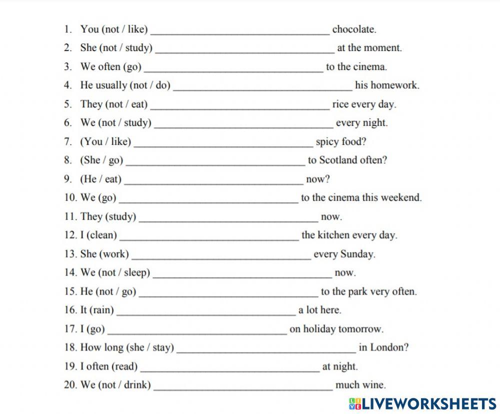 Present Simple and Present Continuous