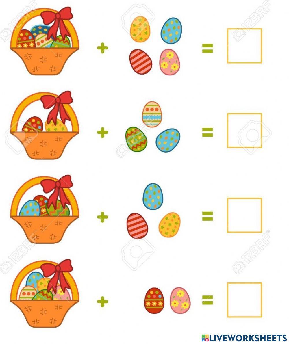Easter counting eggs