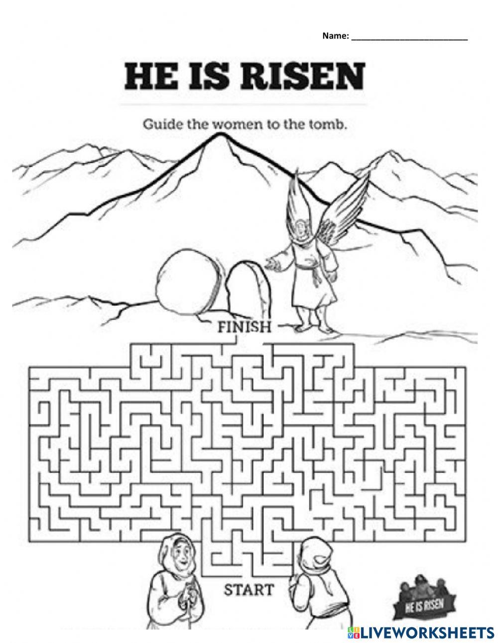 The Resurrection worksheet Live Worksheets