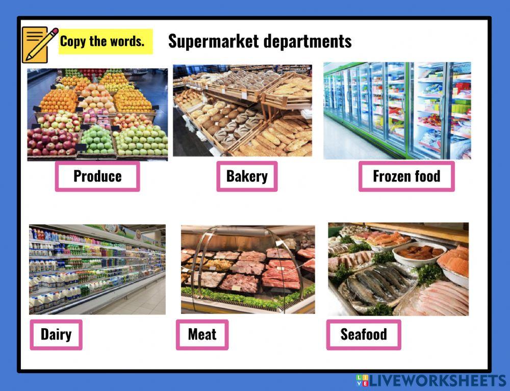 Supermarket departments 3