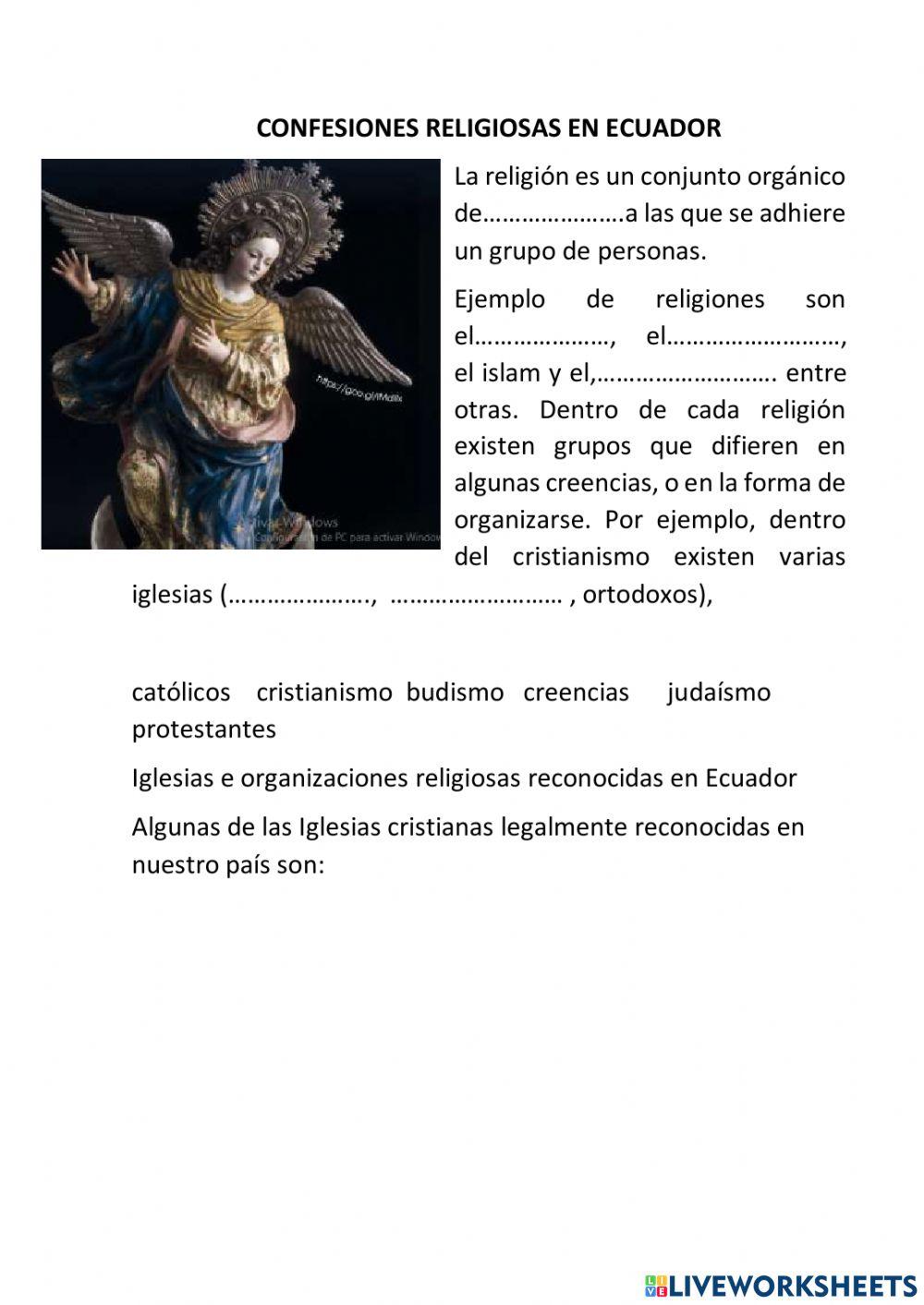 Confesiones religiosas