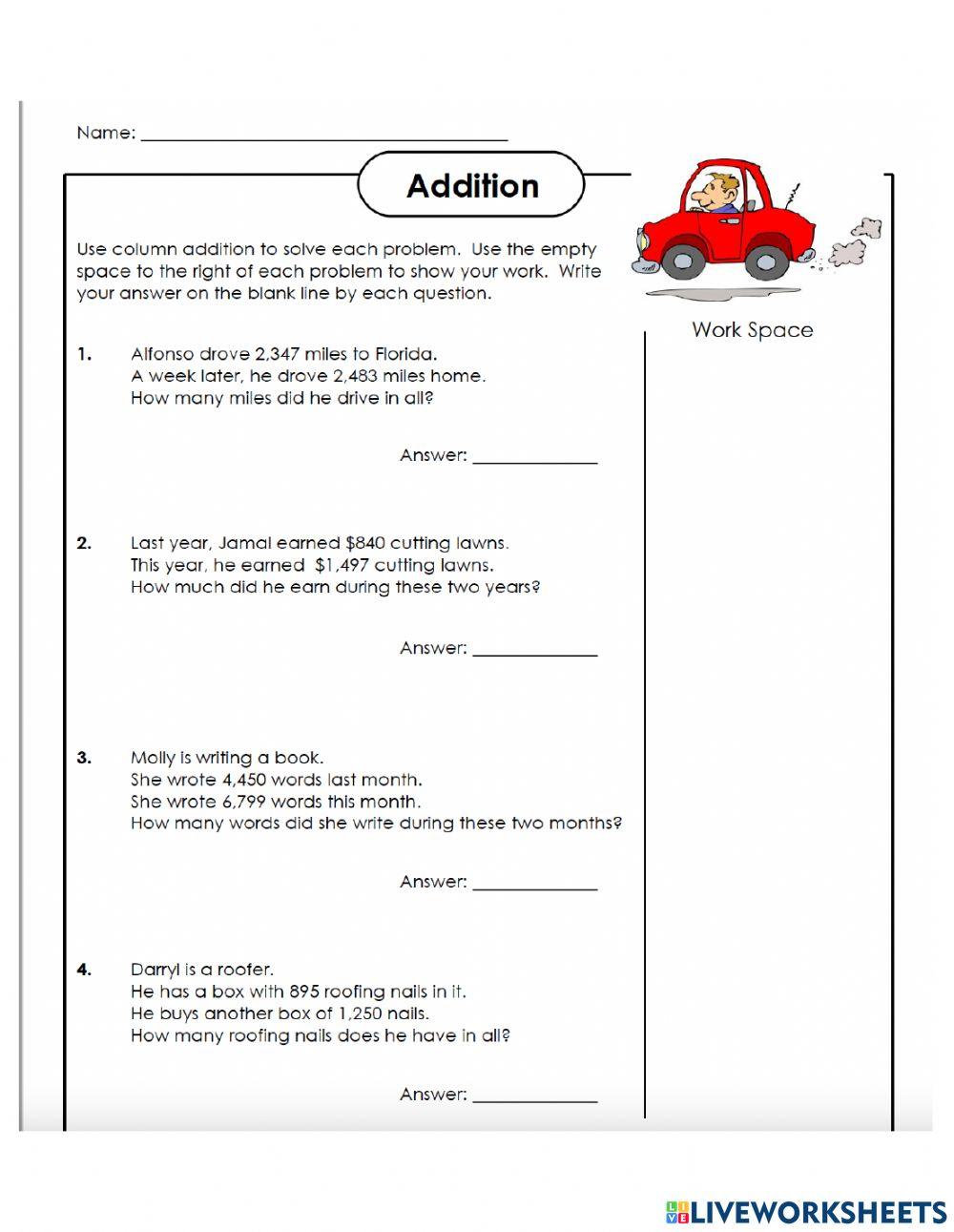 Addition With Regrouping