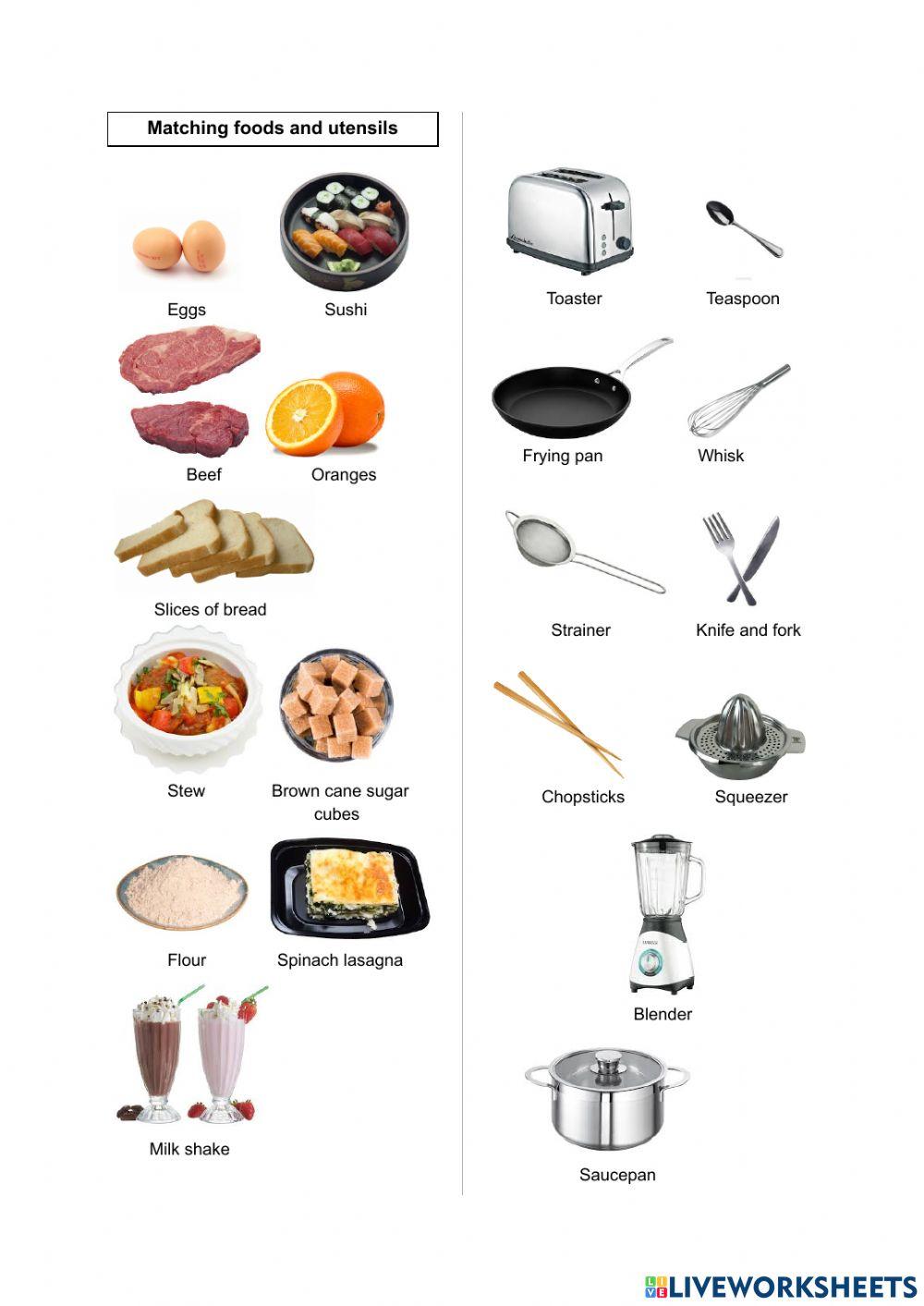 Foods & utensils