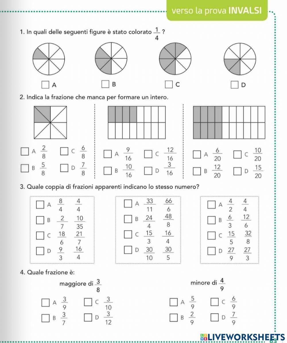 Frazioni a confronto
