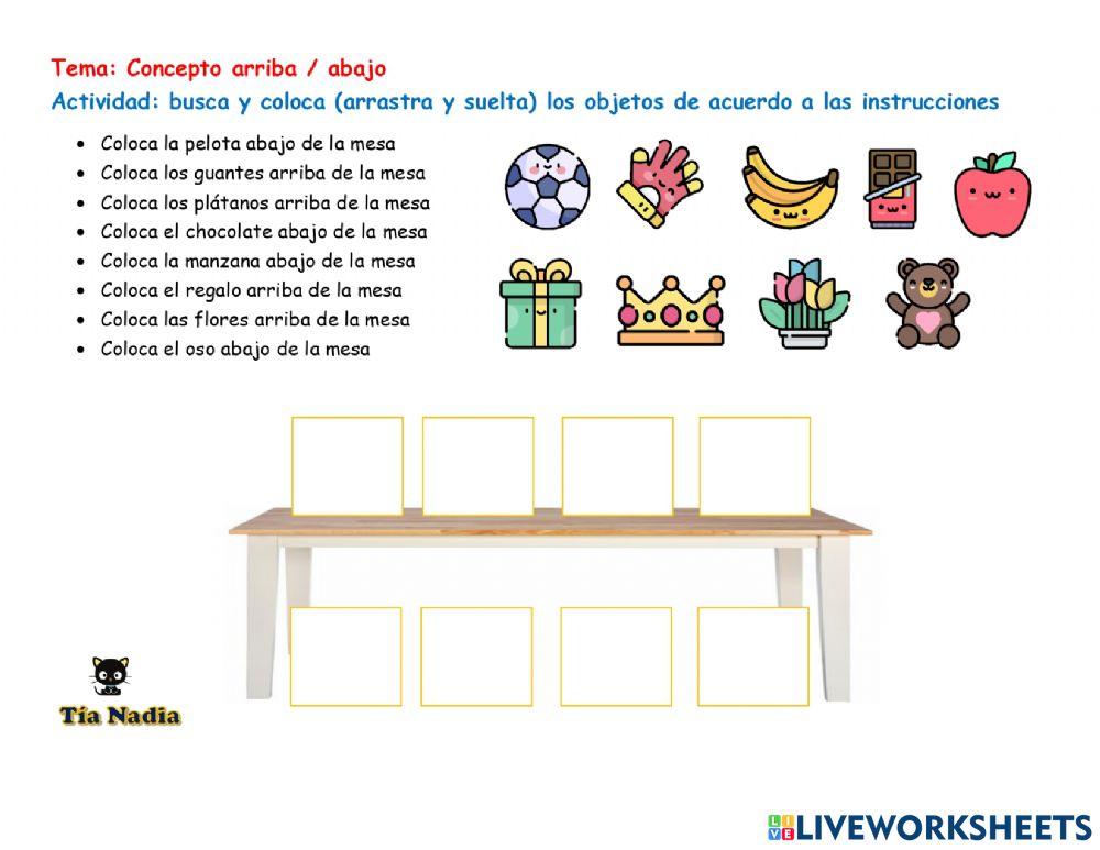 Concepto espacial arriba-abajo