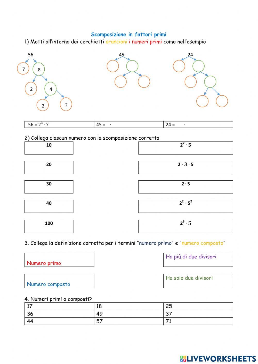 Scomposizione in fattori primi