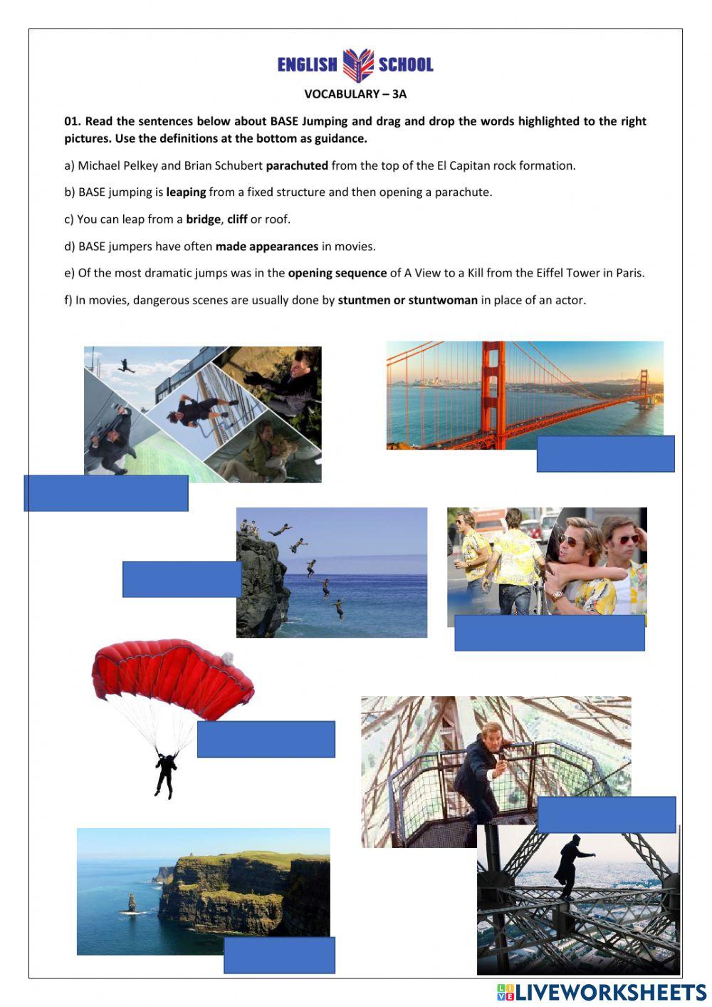 BASE Jumping vocabulary