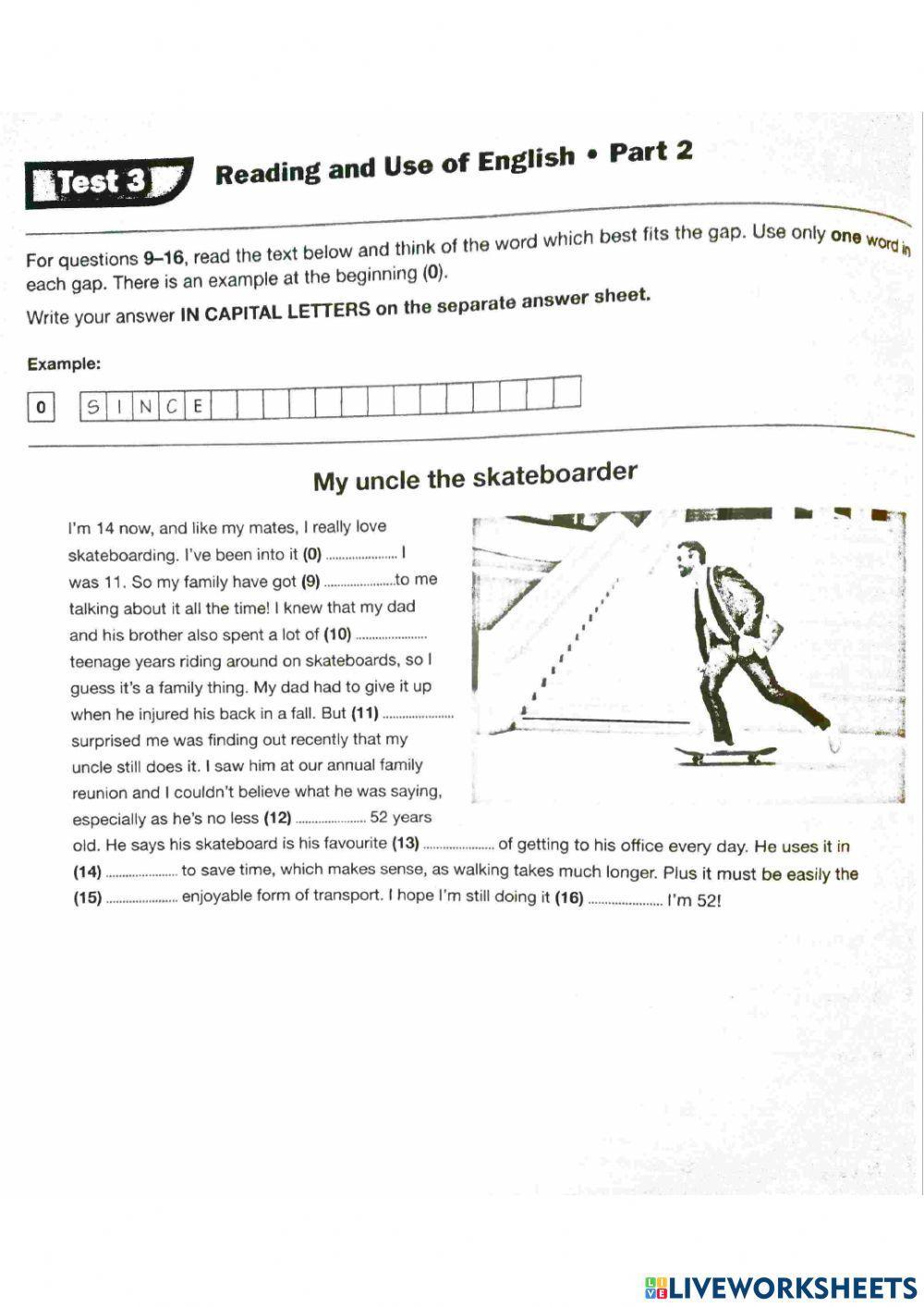 Fce - sample test 2 - part 1