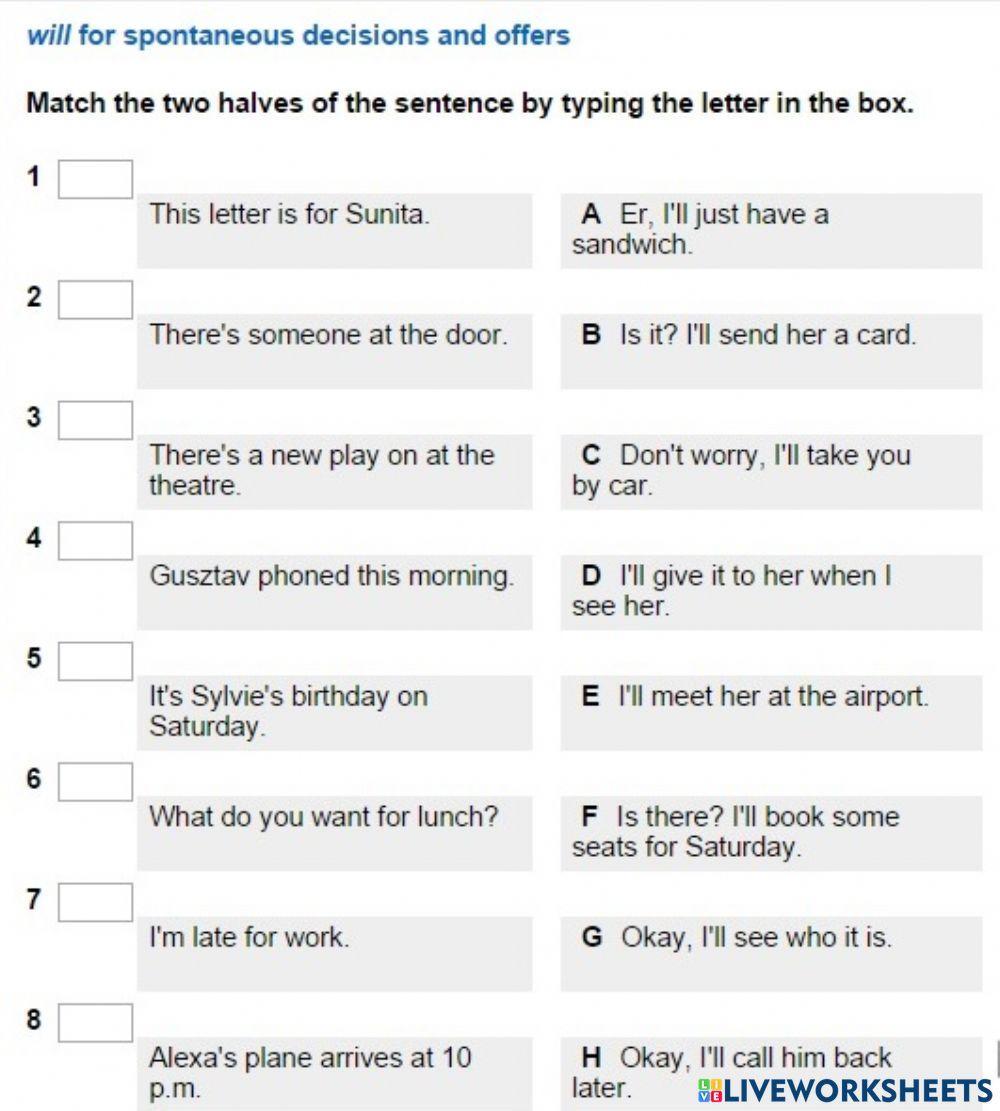 Will for spontaneous decisions