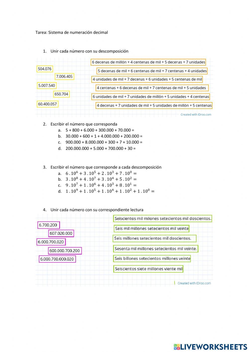 Sistema de numeración decimal