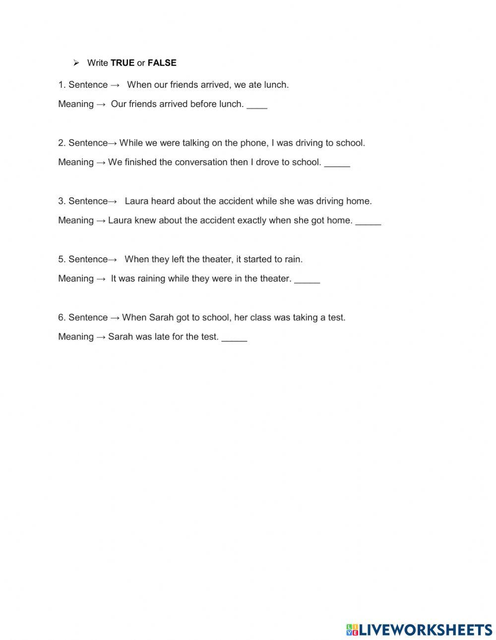 Past Simple vs Past Continuous