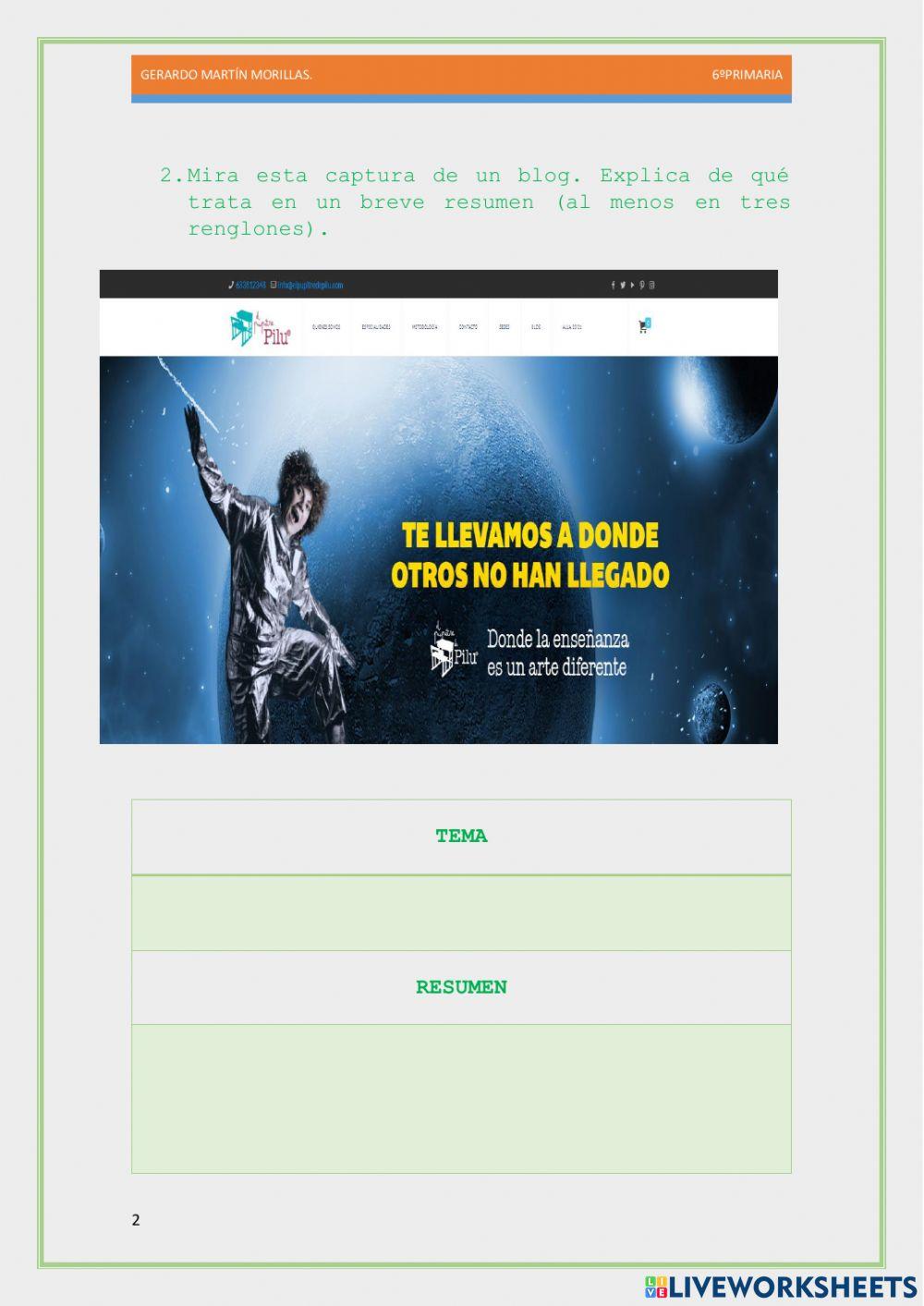 Escritura. Tarea 15.