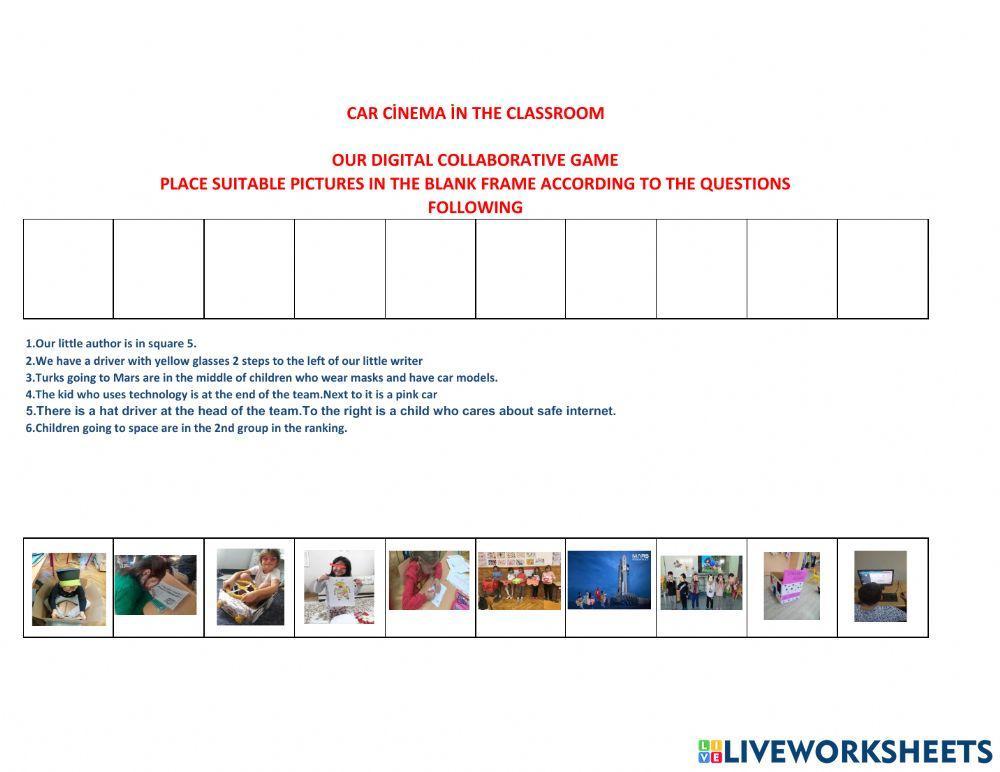 Car cinema in the classroom