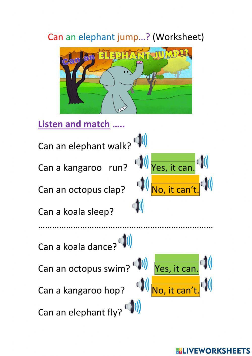 Can an elephant jump (song)
