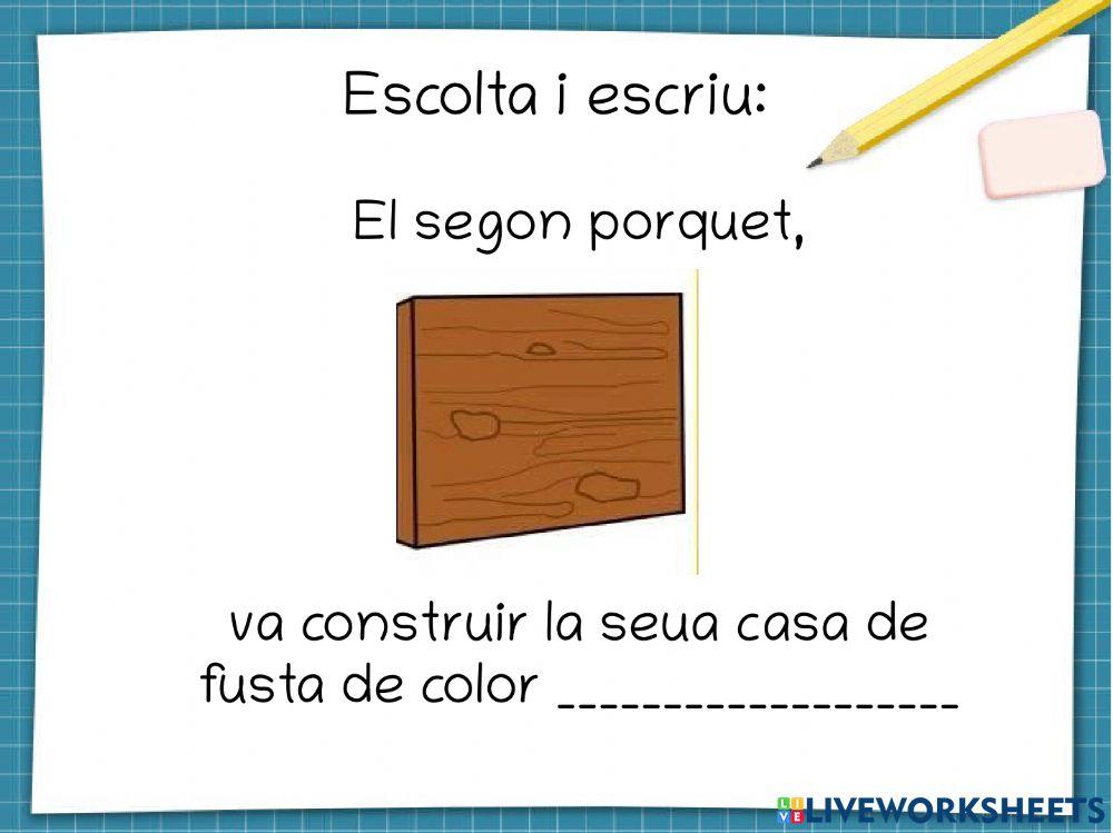 Comprensió lectora: els tres porquets
