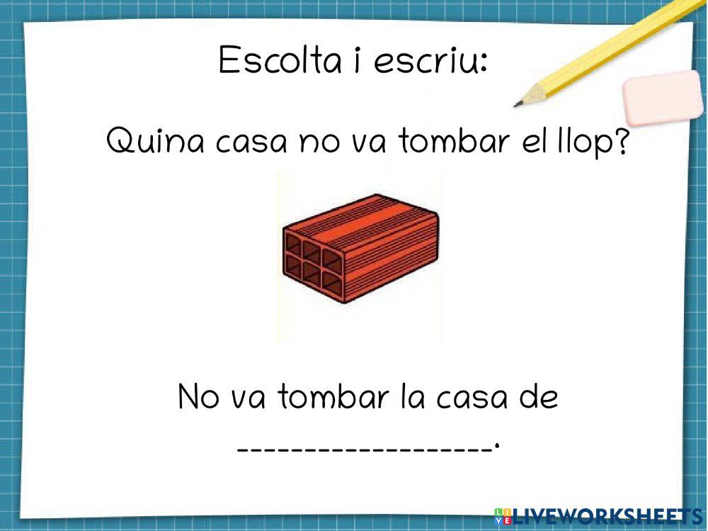 Comprensió lectora: els tres porquets