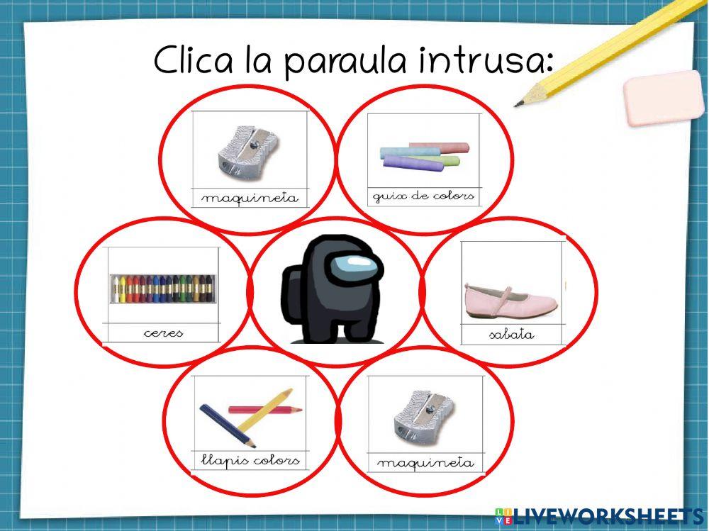 Vocabulari de la calsse: la paraula intrusa