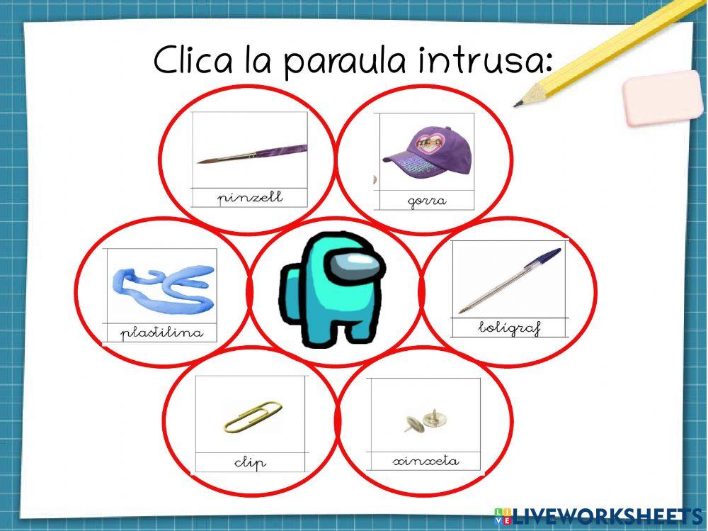 Vocabulari de la calsse: la paraula intrusa