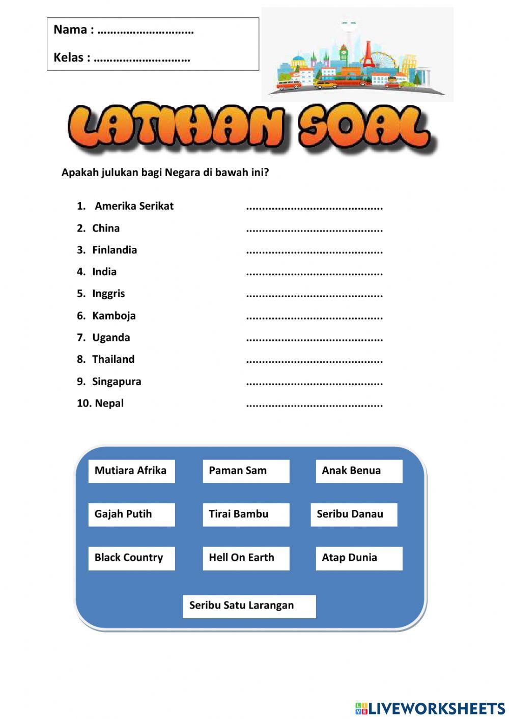 Julukan Negara Di Dunia