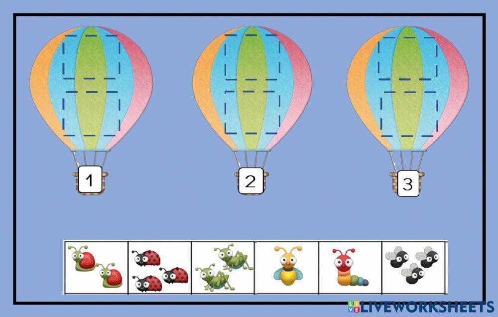 Relación numero - cantidad hasta 6