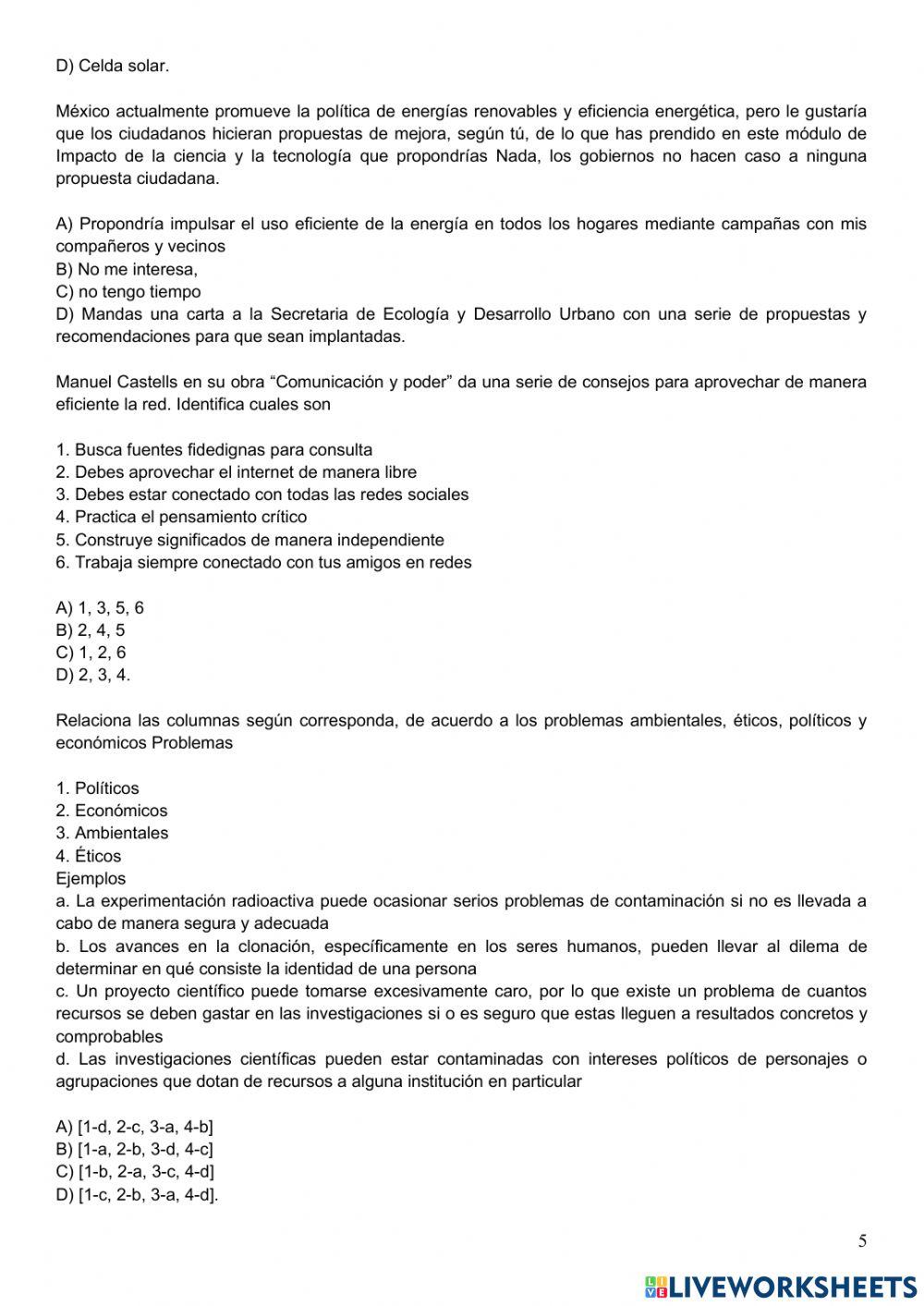 Impacto de la ciencia y la tecnoloía