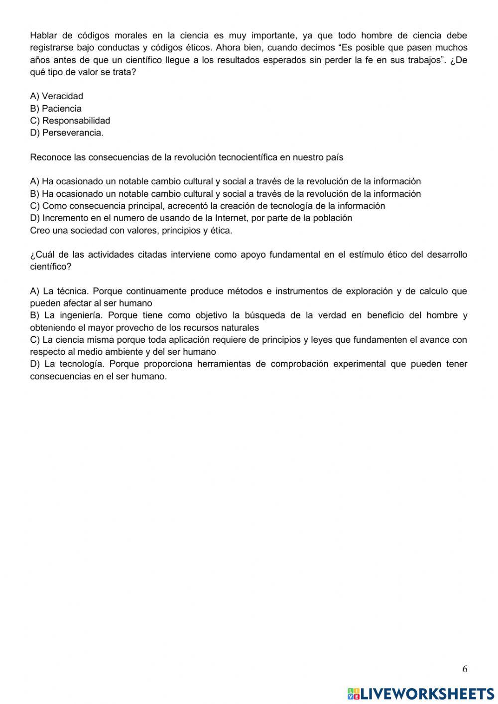 Impacto de la ciencia y la tecnoloía