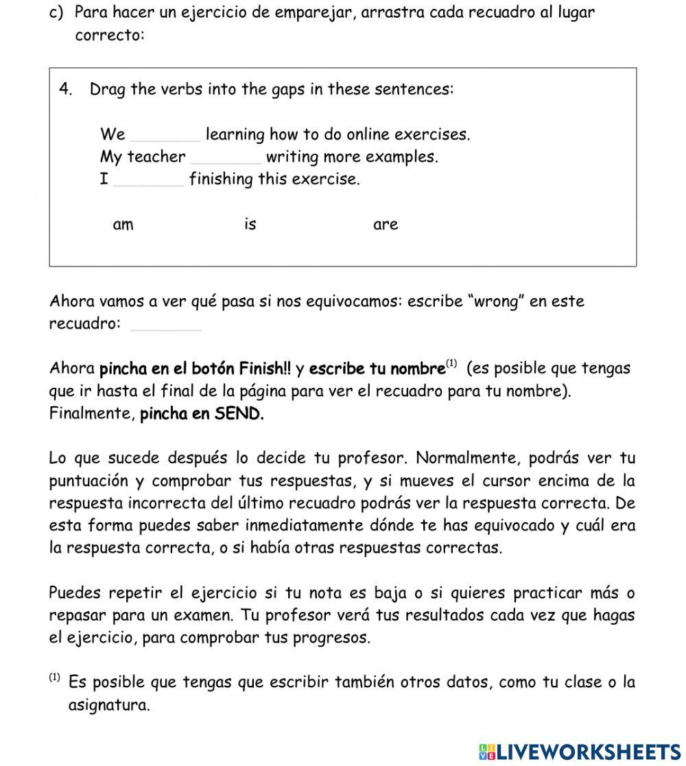 Welcome to liveworksheets (Spanish)