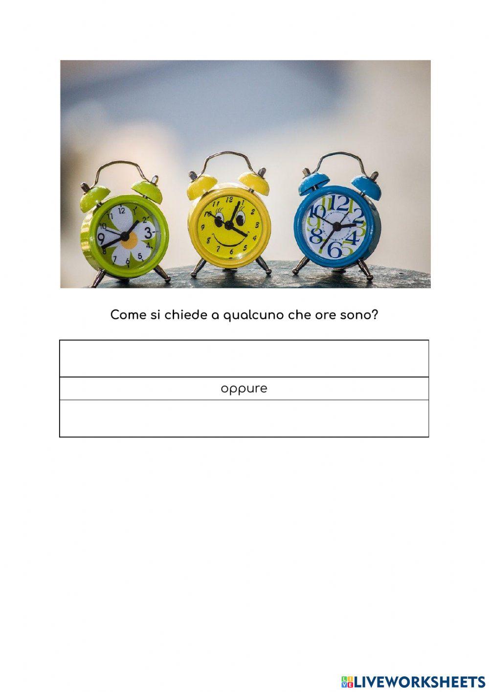 Informelle Uhrzeit Wiederholung