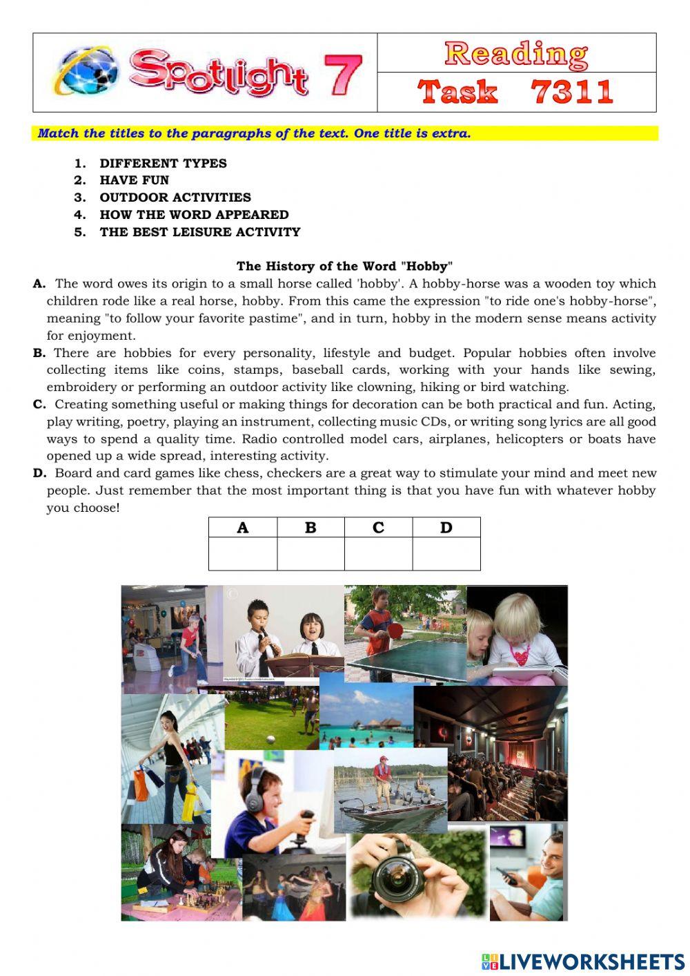 Spotlight 7 Task 7311