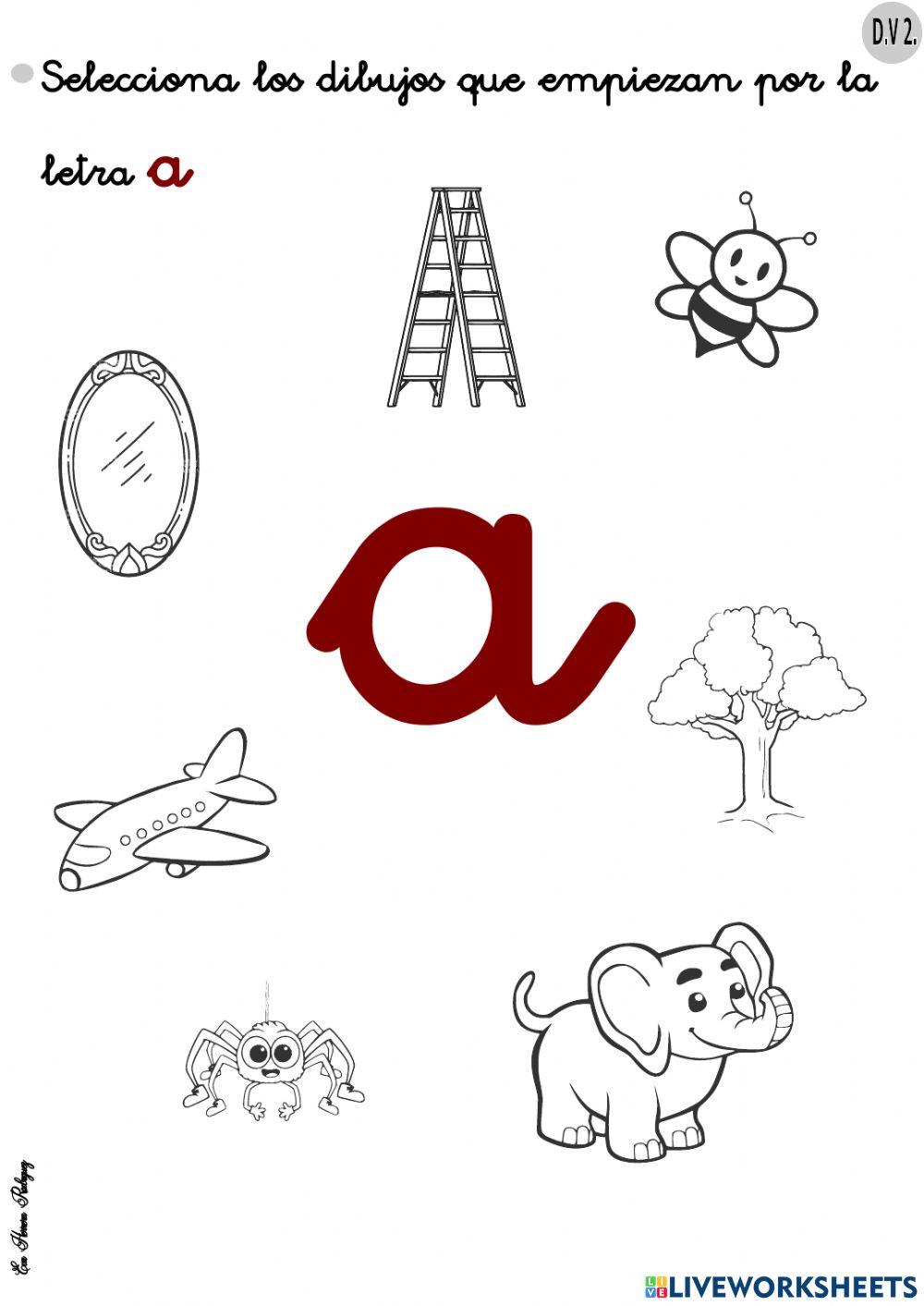 Discriminación auditiva de letras.