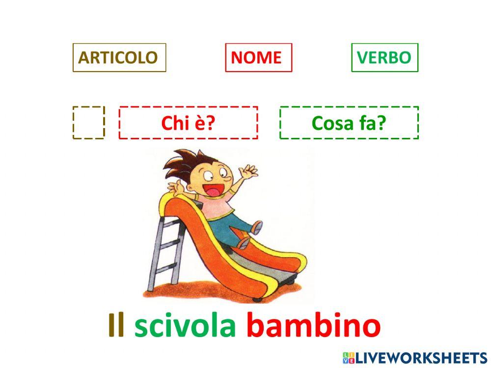 Riordina le parole