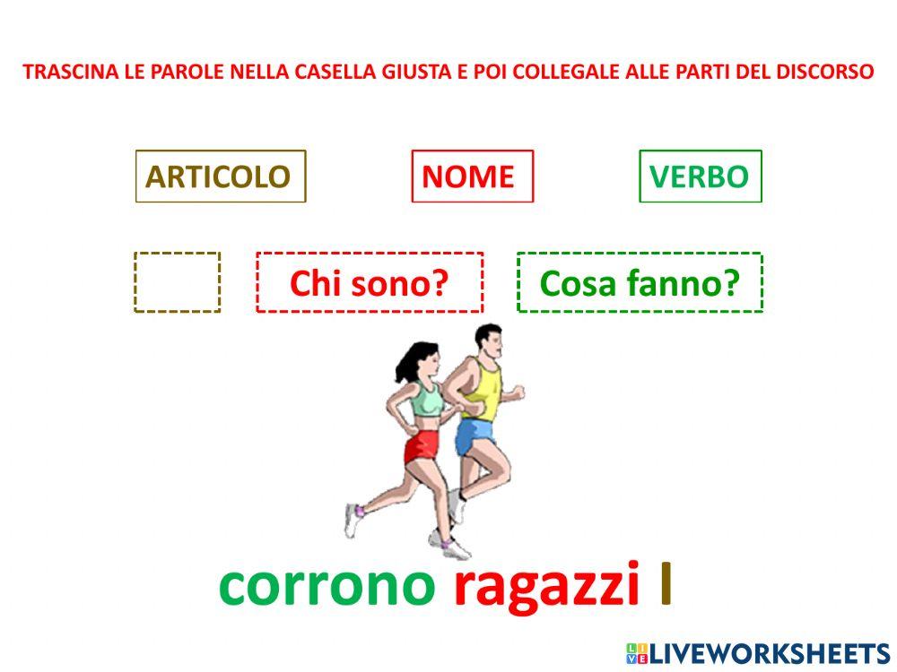 Riordina le parole