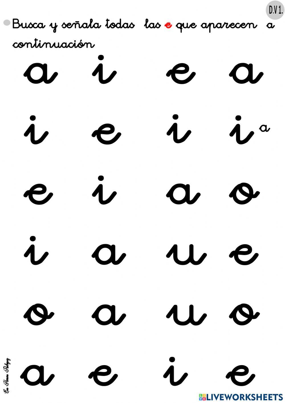 Discriminación visual de letras