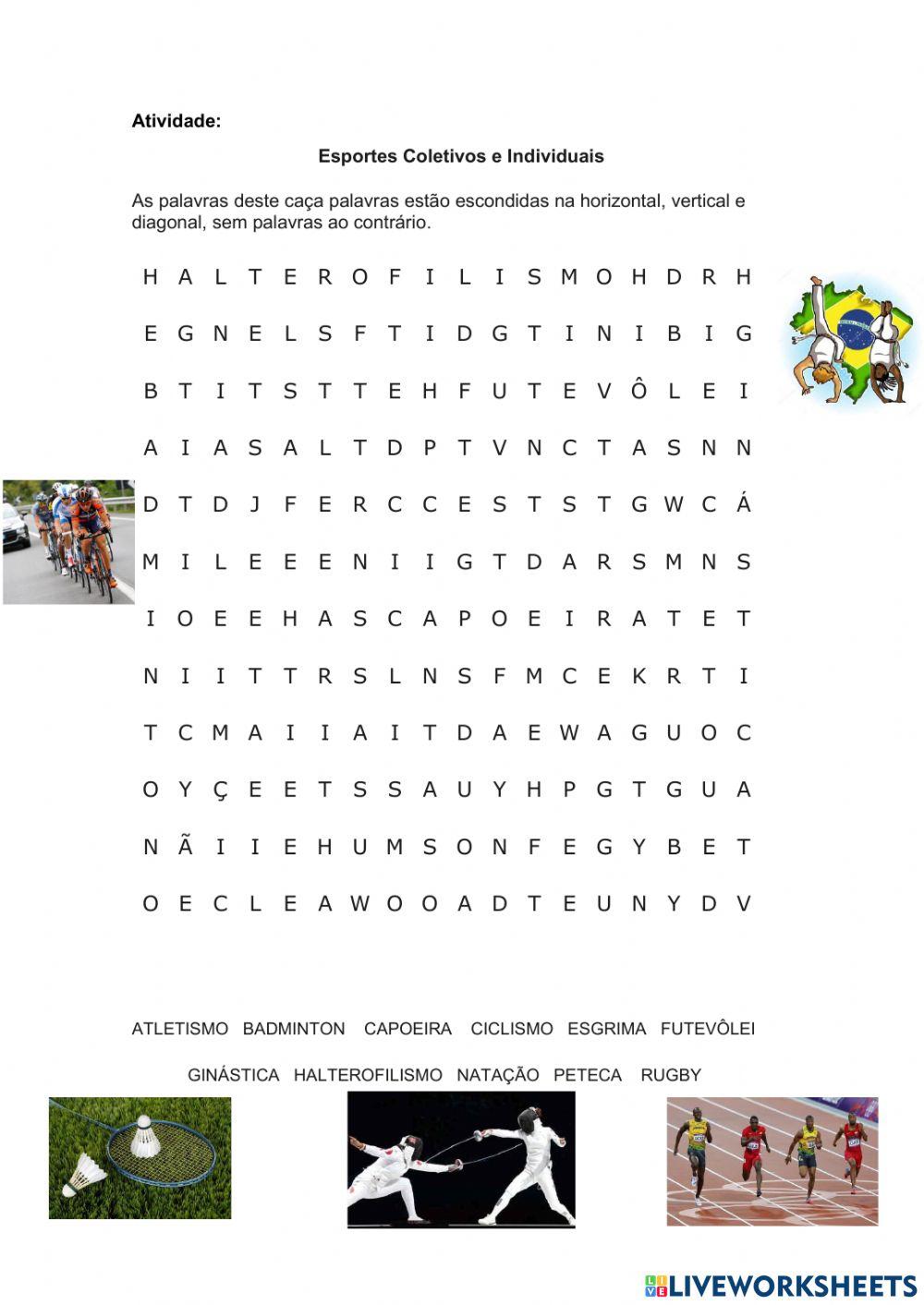 Esportes Coletivos e Individuais