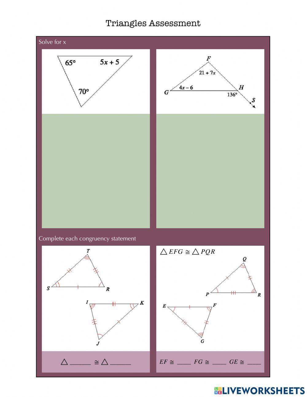 Triangles Assessment