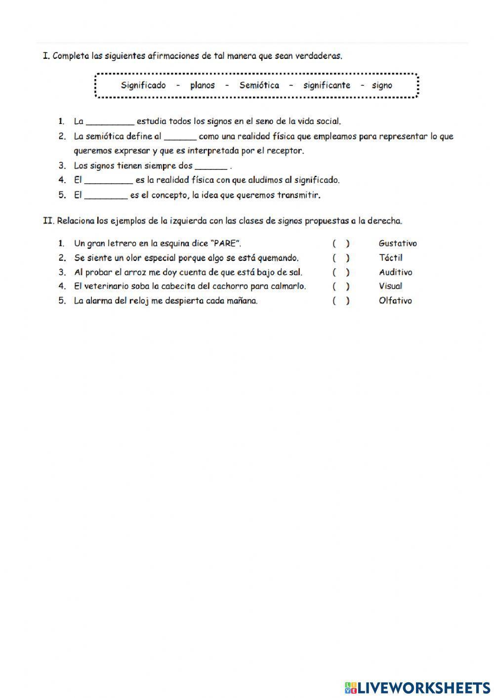 Semiótica - Ejercicios