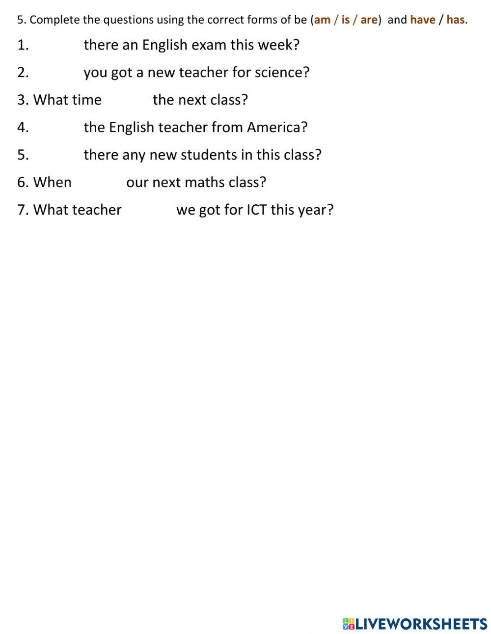 Have - has got and there is -are.EP2. (pg.7).