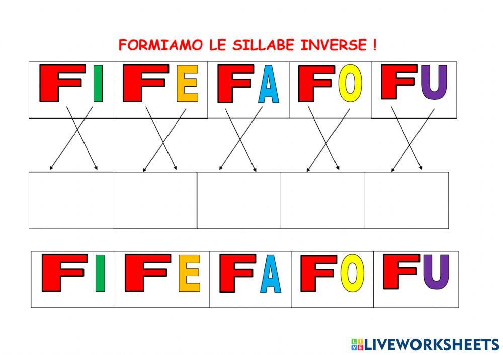 Le sillabe con F e V