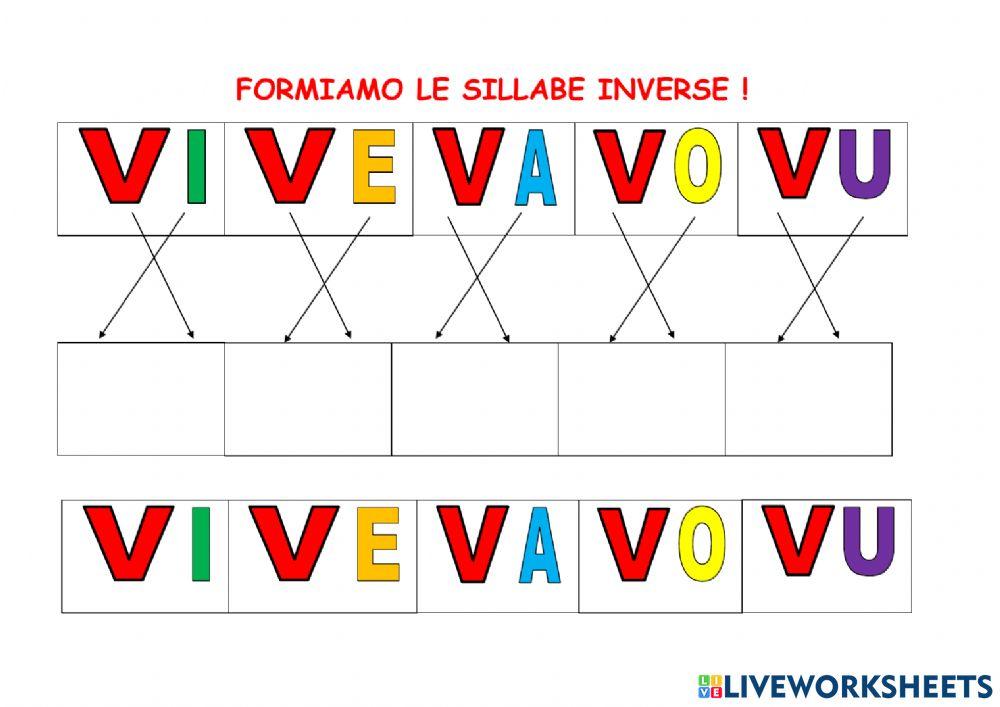 Le sillabe con F e V