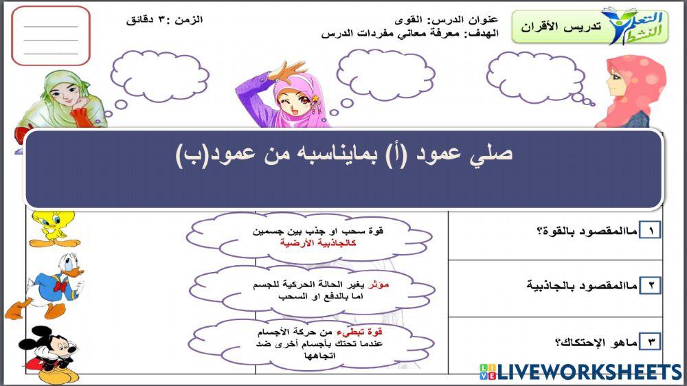 القوى المفردات