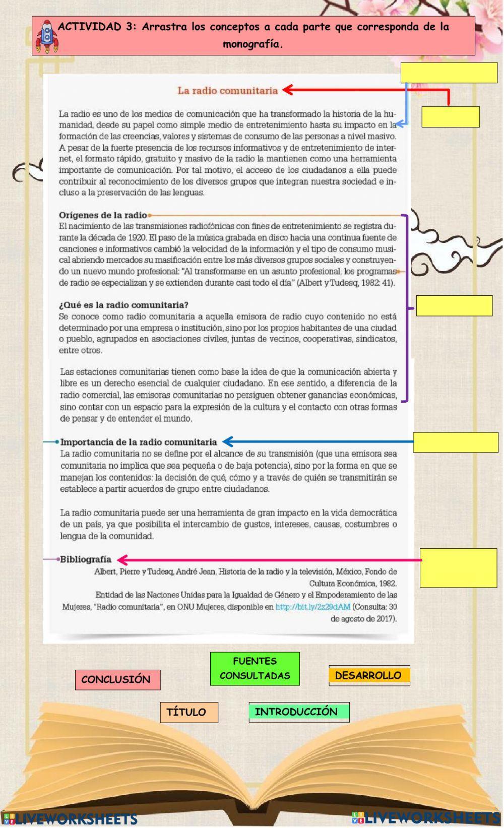 Escribe una monografía